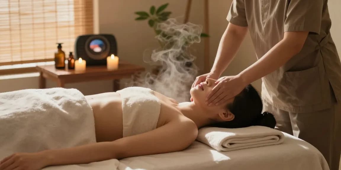 Experience 마포출장마사지 in a tranquil spa setting with soft lighting and calming ambiance.
