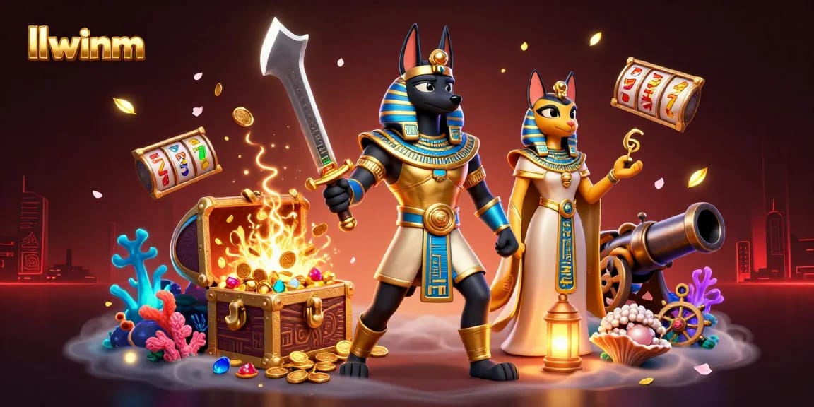 Win big at llwinm with Anubis and Bastet in an ancient Egyptian casino adventure.