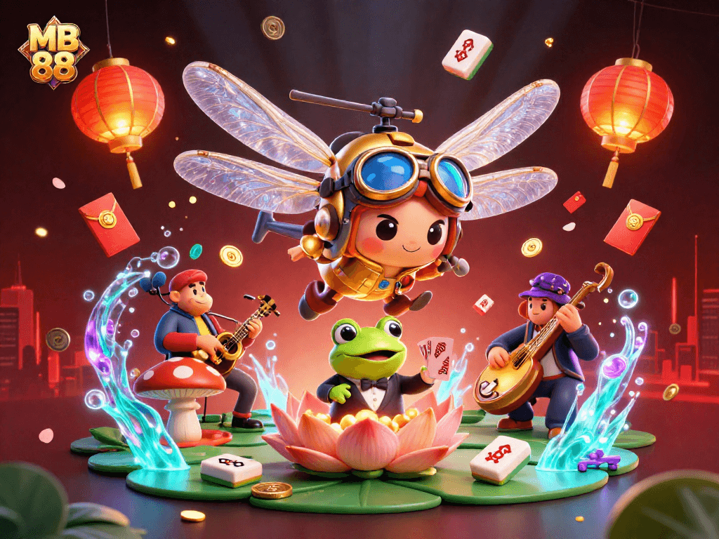 Engage with thrilling casino games at MB 88 while enjoying an immersive atmosphere filled with dynamic characters and vibrant actions.